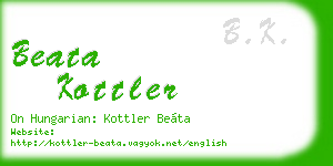beata kottler business card